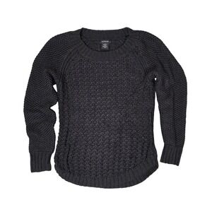 Calvin Klein Jeans Minimalist Black Chunky‎ Knit Crewneck Sweater Size S